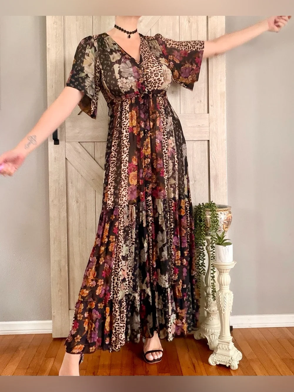 Johnny Was Patchwork Maxi Dress - Picture 2 of 13